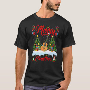 Camiseta Ukulele lança Papais noeis de Árvore do Natal Ukul
