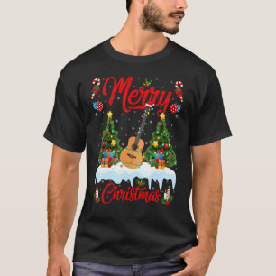 Camiseta Ukulele lança Papais noeis de Árvore do Natal Ukul