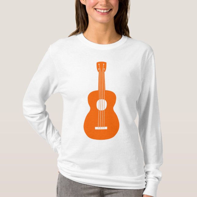 Camiseta Ukulele - Laranja (Frente)
