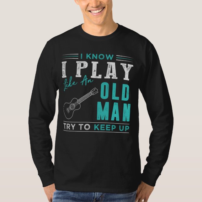 Camiseta Ukulele Maestro: Continue com a minha Hilarious Vi (Frente)