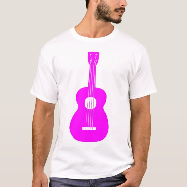 Camiseta Ukulele - Magenta (Frente)
