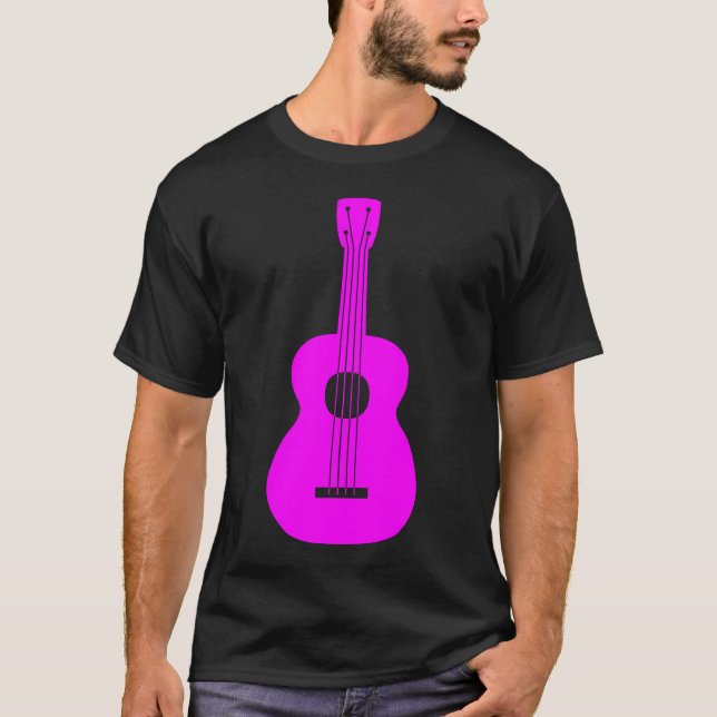 Camiseta Ukulele - Magenta (Frente)