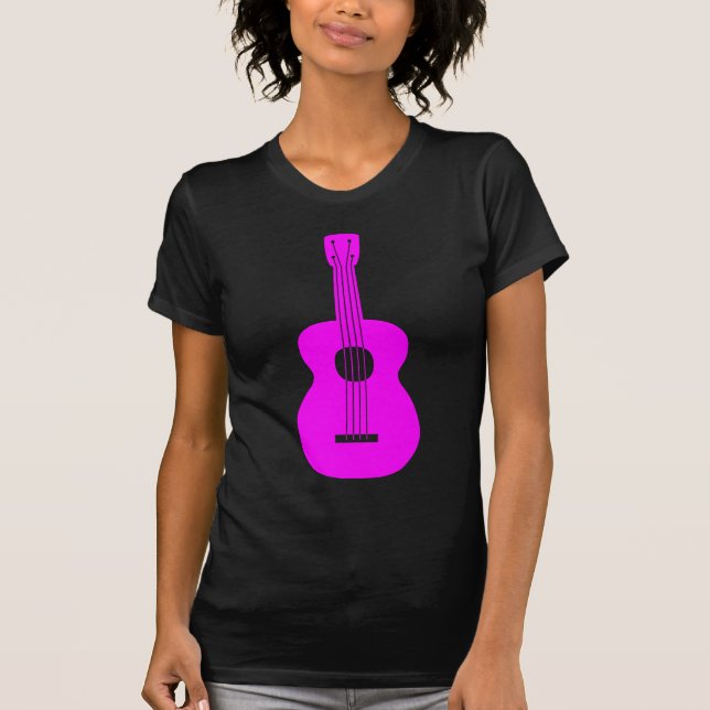 Camiseta Ukulele - magenta (Frente)
