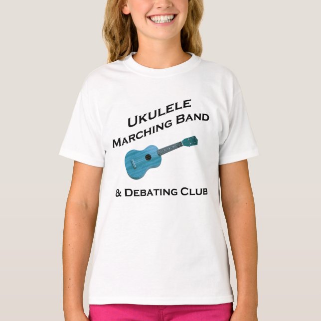 Camiseta Ukulele Marching Banda & Debate Club (Frente)