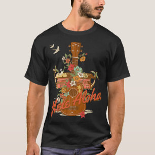 Camiseta Ukulele Mele Aloha Hawaii para amantes de música e