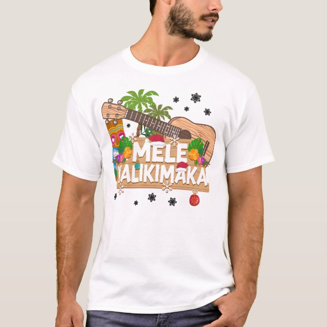 Camiseta Ukulele Mele Kalikimaka Natal (Frente)