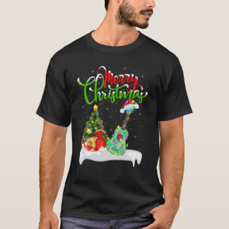 Camiseta Ukulele Music Lover Xmas Lighting Papais noeis Uku