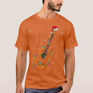 Camiseta Ukulele Music Lover Xmas Lights Papais noeis Ukule
