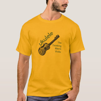 Camiseta Ukulele - o violino do homem de pensamento