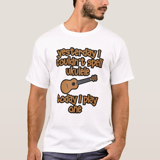 Camiseta Ukulele Original Engraçado (Frente)