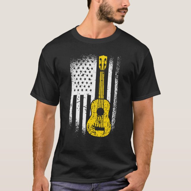Camiseta Ukulele Player Hawaii EUA Ukulele (Frente)