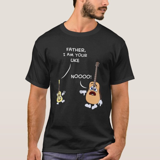 Camiseta Ukulele Player Padre Eu Sou Sua Utilidade (Frente)