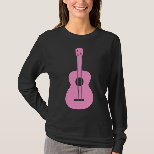 Camiseta Ukulele - Rosa (Frente)