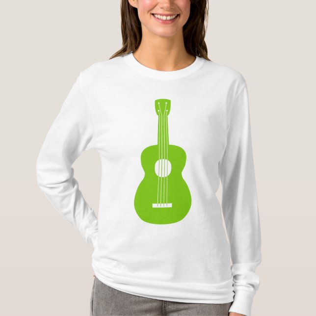 Camiseta Ukulele - Verde marciano (Frente)