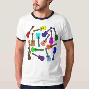 Camiseta Ukuleles Coloridos