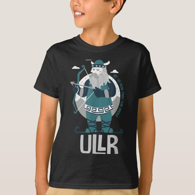 Camiseta Ullr Norse Deus Da Neve, Santo De Esquiadores E (Frente)