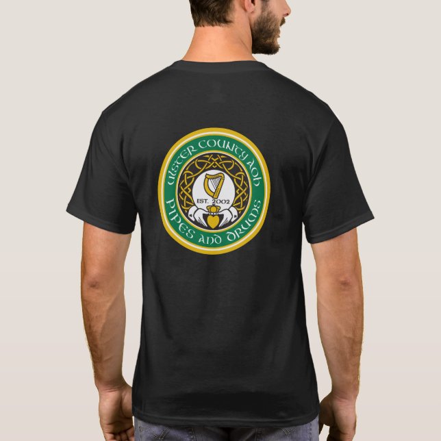 Camiseta Ulster County AOH Pipe e tambor (Verso)