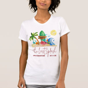 Camiseta Última apresentação, praia, Festa de solteira de s