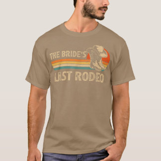 Camiseta Última Bacheloret Bridal do Rodeo da Vintage Funny