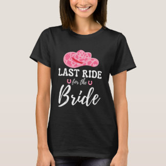 Camiseta Última Cavalgada para a Noiva Caubói Ocidental Des