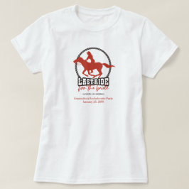 Camiseta Última Cavalgada Vermelha Enferrujada Para a Noiva