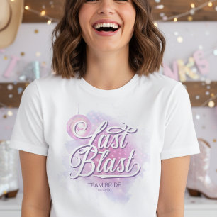 Camiseta Última Equipe de Noiva de Despedida Disco ID928