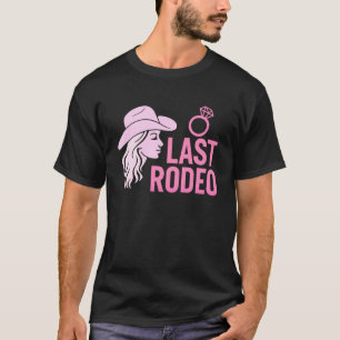 Camiseta Última Festa de Solteira de Rodeio Fofa Noiva Cowg