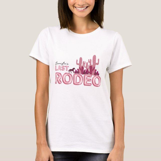 Camiseta Última fonte do balão rodeado e cacto rosa (Frente)