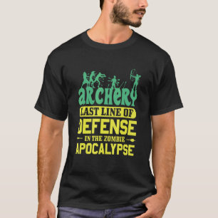 Camiseta Última Linha De Defesa Na Zombie Apocaly