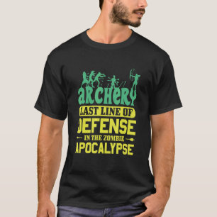 Camiseta Última Linha De Defesa Na Zombie Apocaly