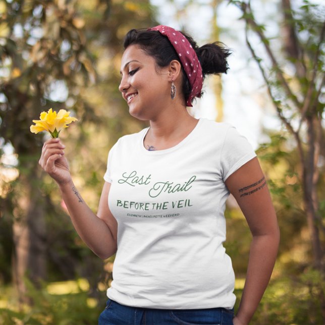 Camiseta Última Trilha Antes Da Bachelorette Do Véu (Criador carregado)