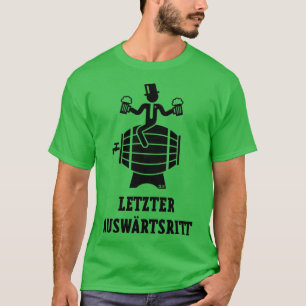 Camiseta Última viagem JGA noivo barril de cerveja preto