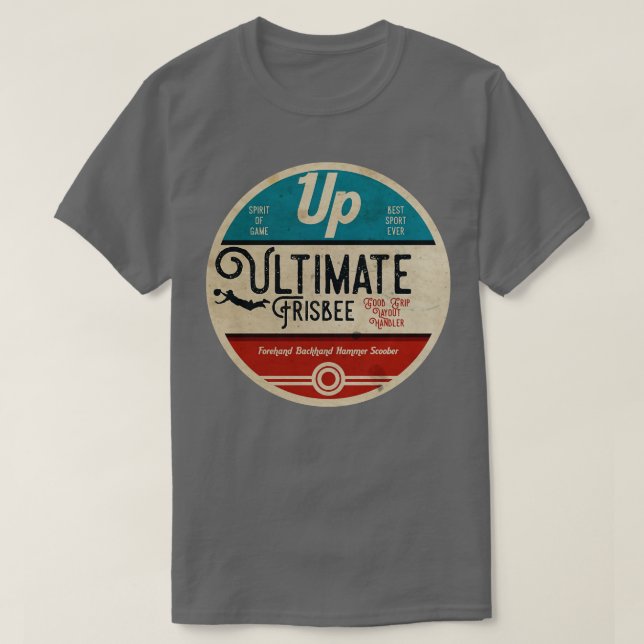 Camiseta Ultimate Frisbee Vintage (Frente do Design)