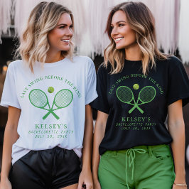 Camiseta Último Balanço de Solteira de Tênis Antes do Anel