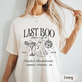 Camiseta Último Boo Antes de Festa de Halloween de Bachelor