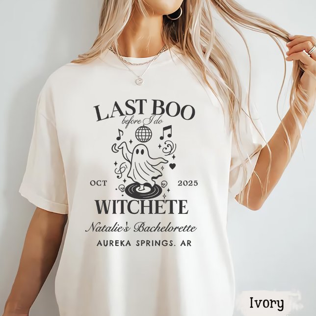Camiseta Último Boo Antes de Festa de Halloween de Bachelor (Criador carregado)