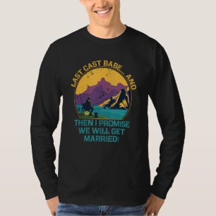 Camiseta Último Casal de Pesca de Bebês Pescador Amadurece
