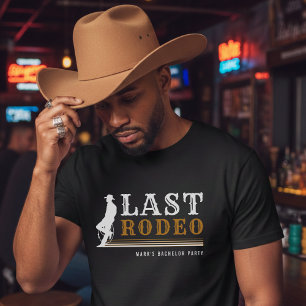 Camiseta Último Cowboy do Rodeio Festa de Despedida de Solt