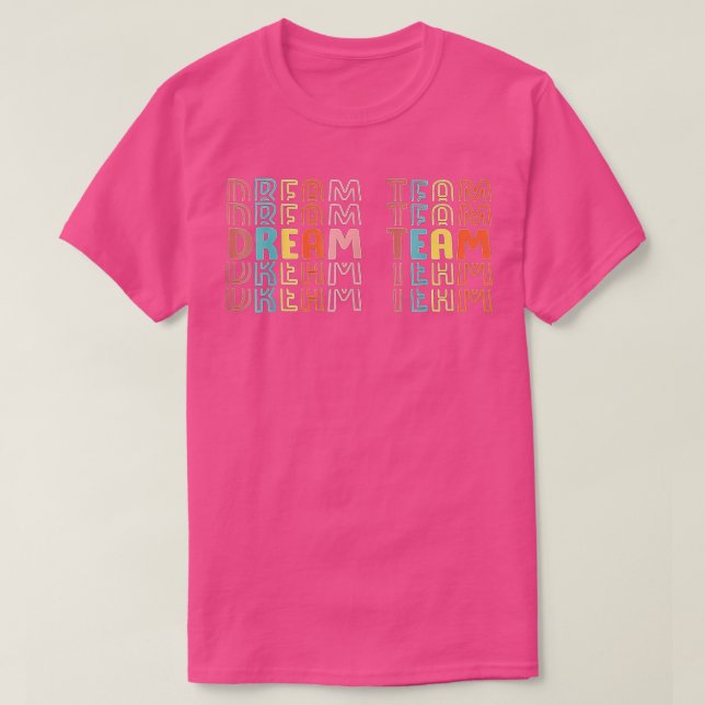 Camiseta Último Dia Da Escola De Volta À Equipe De Sonhos D (Frente do Design)