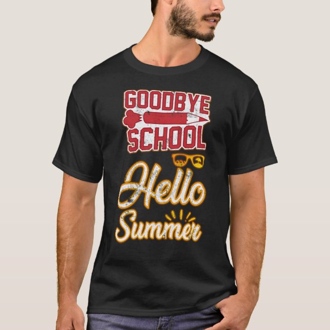 Camiseta Último Dia da Escola - Escola de Adeus, Olá Verão (Frente)