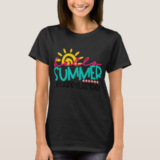 Camiseta Último Dia da Escola Fora de Verão Engraçado Profe