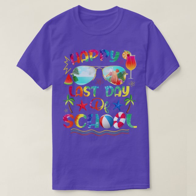 Camiseta Último Dia Da Escola Para Professores Em Serviço T (Frente do Design)