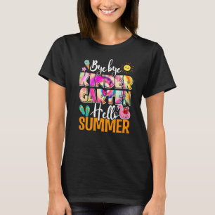 Camiseta Último Dia Da Escola Tchau Kinder Garten Helloverã