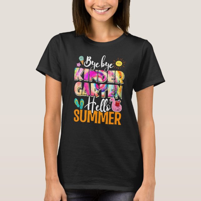 Camiseta Último Dia Da Escola Tchau Kinder Garten Helloverã (Frente)