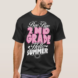 Camiseta Último Dia Da Escola Tchau segundo, Grau Alô, Verã