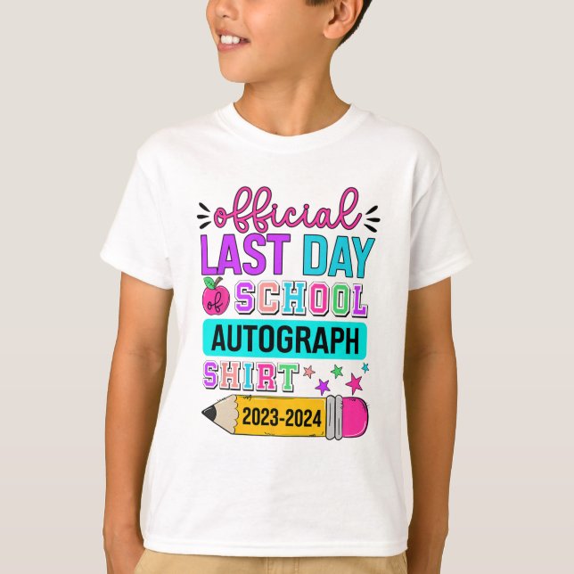 Camiseta Último Dia Da Faculdade, Autografo Lápis 2023-2022 (Frente)