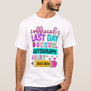 Camiseta Último Dia Da Faculdade, Autografo Lápis 2023-2022