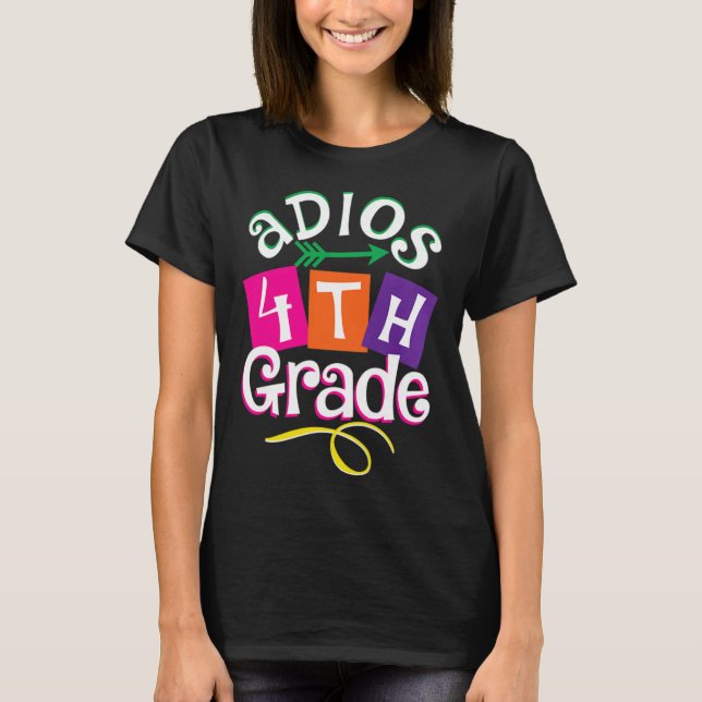 Camiseta Último Dia de Adios Escolares Crianças de Formataç (Frente)