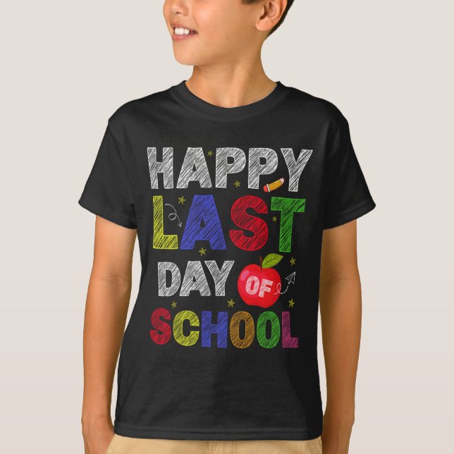 Camiseta Último Dia De Aula Alunos E Professores  (Frente)