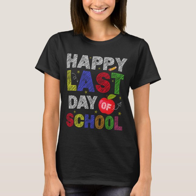 Camiseta Último Dia De Aula Alunos E Professores  (Frente)